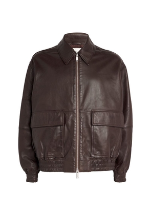Studio Nicholson Leather Bomber Jacket
