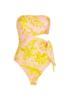 Zimmermann Cut-Out Printed Swimsuit
