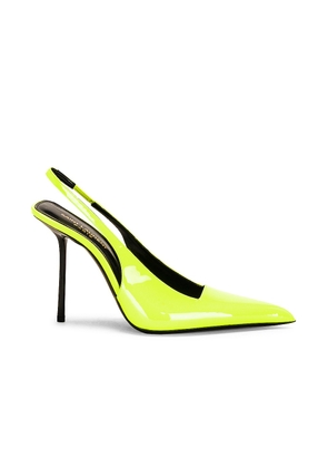 Saint Laurent Paloma Slingback Pump in Highlighter Yellow - Yellow. Size 37 (also in 39).