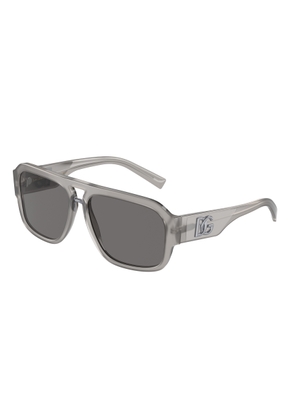 Dolce and Gabbana Polarized Dark Grey Navigator Mens Sunglasses DG4403 342181 58