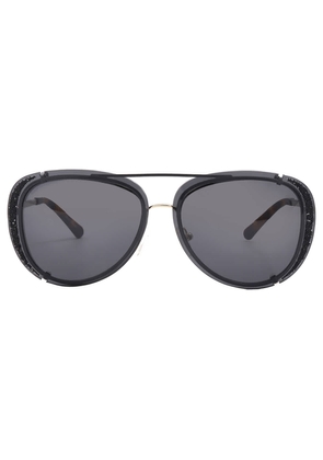 Michael Kors Sicily Dark Grey Pilot Ladies Sunglasses MK1069 10141W 56