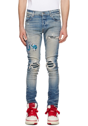 AMIRI Blue MX1 Embroidered Jeans