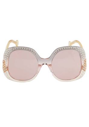 Gucci Pink Butterfly Ladies Sunglasses GG1235S 003 55
