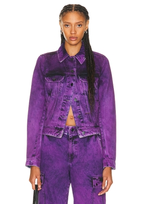 RTA Denim Jacket in Grape - Purple. Size S (also in M).