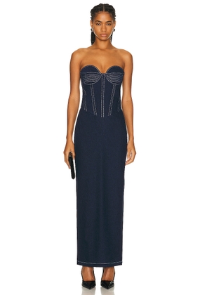 The New Arrivals by Ilkyaz Ozel Paradis Dress in Bibliotheque - Blue. Size 34 (also in ).