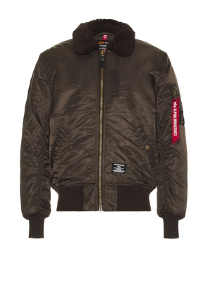 ALPHA INDUSTRIES B-15 Mod Flight Jacket in Chocolate - Chocolate. Size S (also in ).