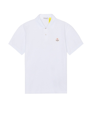 Moncler Genius x Palm Angels Short Sleeve Polo in White - White. Size L (also in ).