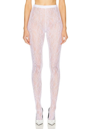 WARDROBE.NYC Lace Tights in Off White - White. Size L (also in ).