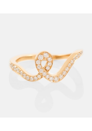 Sophie Bille Brahe Ruban de Diamant 18kt yellow gold ring with diamonds