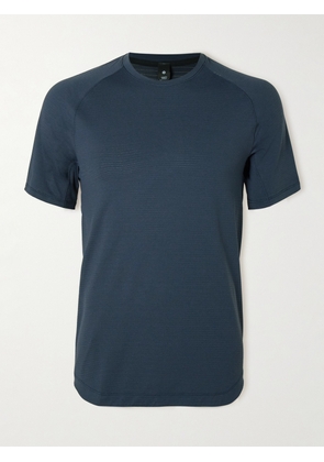 Lululemon - Drysense Striped Stretch Recycled-Jersey T-Shirt - Men - Blue - S