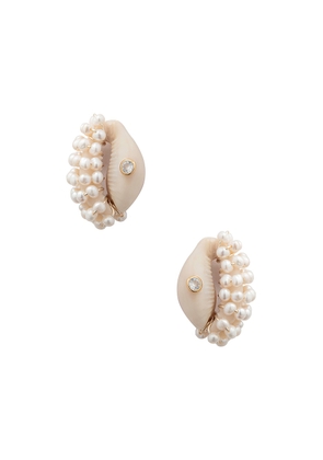 Eliou Congo Earrings in White - White. Size all.