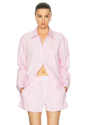 Alexander Wang Boyfriend Button Up Top in Light Pink - Pink. Size S (also in XS).