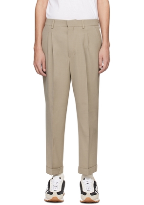 AMI Paris Taupe Carrot-Fit Trousers
