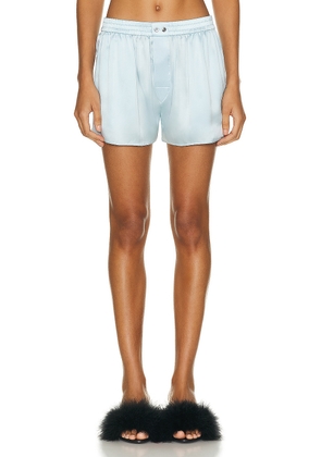 Alexander Wang Boxer Short W/ Tulle Cut Out Back Panel in Shine Blue - Navy. Size M (also in S).