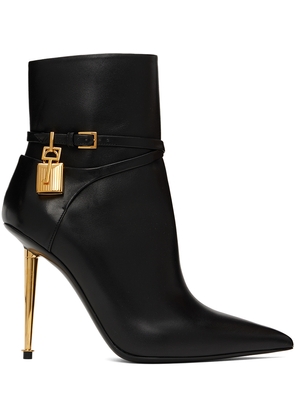TOM FORD Black Padlock Ankle Boots