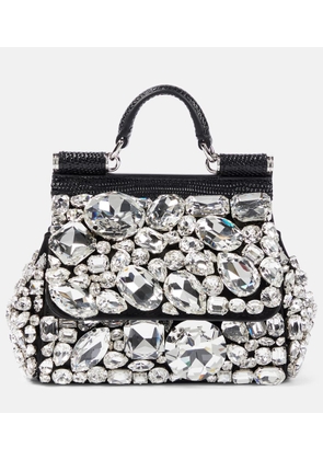 Dolce&Gabbana Sicily Mini crystal-embellished shoulder bag