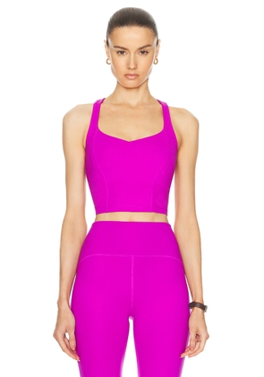 Beyond Yoga Powerbeyond Intensity Raceback Cropped Tank in Violet Berry - Purple. Size M (also in S, XS).