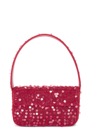 Staud Tommy Beaded Bag in Chili - Red. Size all.