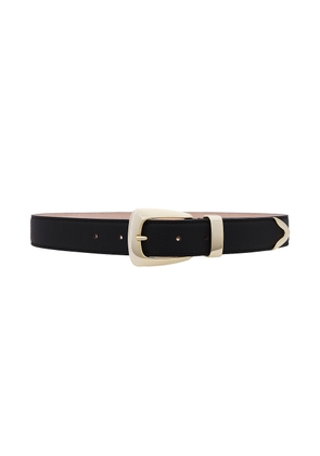 KHAITE Benny Gold Buckle 30mm Belt in Dark Brown - Brown. Size 75 (also in 85, 90).
