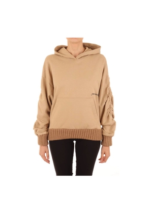 Hinnominate Chic Oversized Cotton Hoodie with Ruffled Sleeves - M