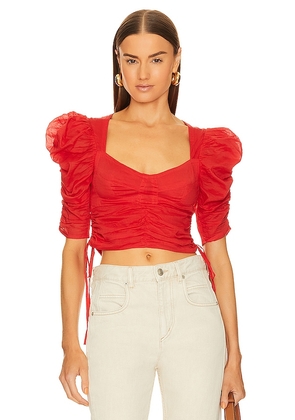 Isabel Marant Etoile Galaor Top in Red. Size 36/4, 42/10.