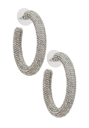 BaubleBar Chiara Earrings in Metallic Silver.