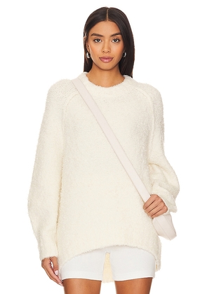 Free People Teddy Sweater Tunic in Ivory. Size M, XS.