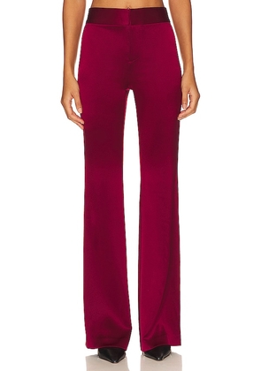 Alice + Olivia Deanna Pant in Burgundy. Size 6.