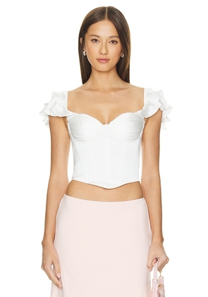 ASTR the Label Corazon Top in White. Size S, XL, XS.