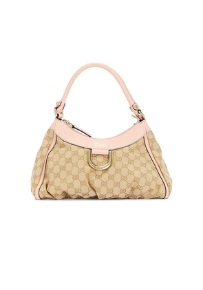 FWRD Renew Gucci GG Canvas Shoulder Bag in Beige.