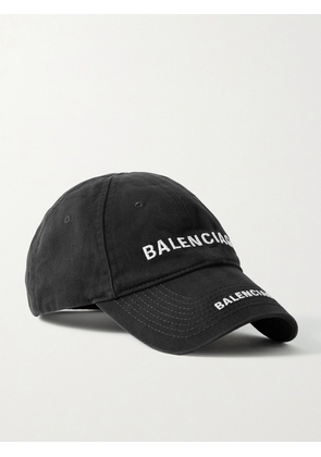 Balenciaga - Embroidered Cotton-twill Baseball Cap - Black - S,M,L