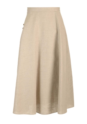Valentino Linen Midi Skirt