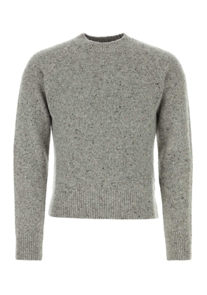 Ami Alexandre Mattiussi Melange Grey Wool Blend Sweater