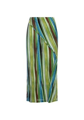 Diane Von Furstenberg Archer Skirt In Reeds Green