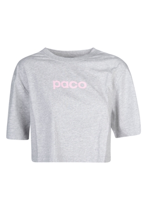 Paco Rabanne Logo Print Cropped T-Shirt