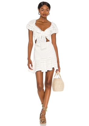 V. Chapman Praline Mini Dress in White. Size 6.