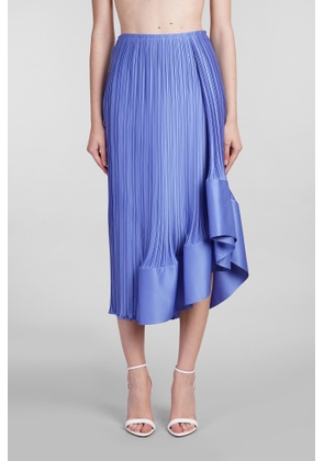 Lanvin Skirt In Blue Polyester