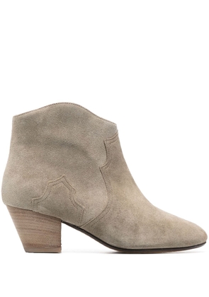 ISABEL MARANT Dicker suede ankle boots - Neutrals