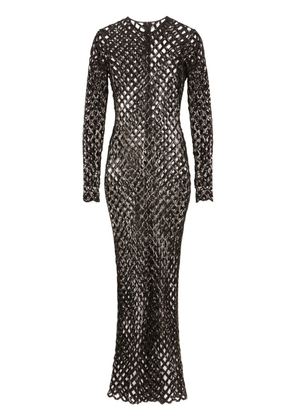 Dolce & Gabbana sequinned mesh maxi dress - Black