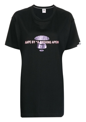 AAPE BY *A BATHING APE® logo print T-shirt - Black