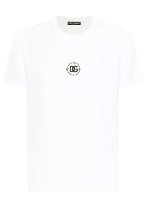 Dolce & Gabbana Marina-print cotton T-shirt - White
