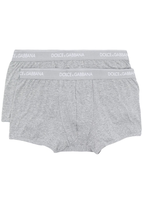 Dolce & Gabbana logo-waistband boxer briefs (pack of two) - Grey