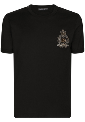 Dolce & Gabbana heraldic-patch cotton T-shirt - Black