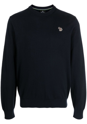 PS Paul Smith logo-embroidered organic-cotton sweatshirt - Blue