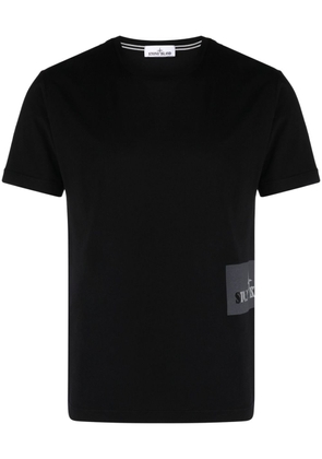 Stone Island logo-print cotton T-shirt - Black