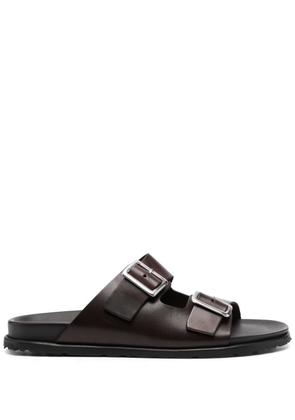 Scarosso leather buckle sandals - Brown
