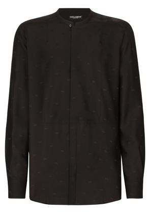 Dolce & Gabbana logo-print silk shirt - Black
