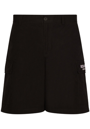 Dolce & Gabbana DGVIB3 logo-embroidered bermuda shorts - Black