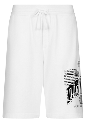Dolce & Gabbana DGVIB3 logo-print cotton track shorts - White