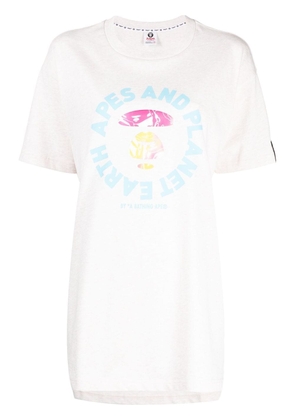 AAPE BY *A BATHING APE® logo-print short-sleeve T-shirt - Neutrals